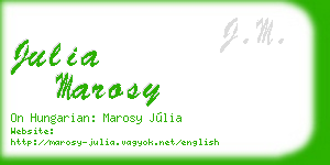 julia marosy business card